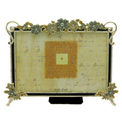Mi Amore Flower Picture-Frame Green/Silver-Tone