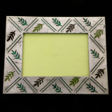 Mi Amore Leaves Picture-Frame Silver-Tone/Green