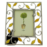 Mi Amore Picture-Frame Silver-Tone/Yellow