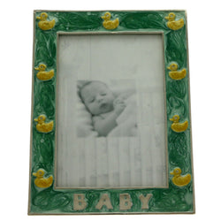 Mi Amore Baby Carriage Ducky Picture-Frame Green & Yellow
