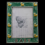 Mi Amore Baby Carriage Ducky Picture-Frame Green & Yellow