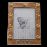 Mi Amore Baby Carriage Ducky Picture-Frame Peach & Yellow