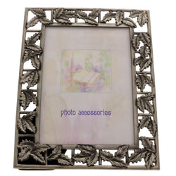 Mi Amore Leaves Picture-Frame Pewter