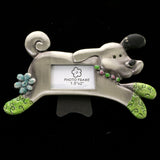 Mi Amore Dog Picture-Frame Silver-Tone/Green