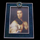 Mi Amore Flower Picture-Frame Blue/Silver-Tone