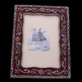 Mi Amore Flower Picture-Frame Pewter/Red