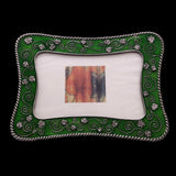 Mi Amore Rose Picture-Frame Pewter/Green