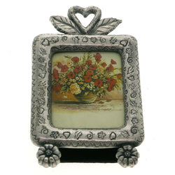 Mi Amore Heart Picture-Frame Pewter