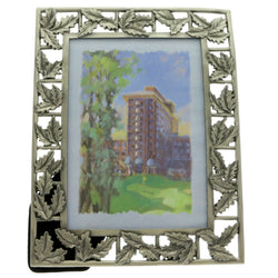 Mi Amore Leaves Picture-Frame Silver-Tone