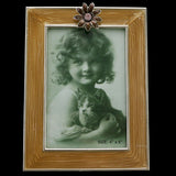 Mi Amore Flower Picture-Frame Brown/Silver-Tone