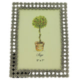 Mi Amore Flower Picture-Frame Silver-Tone