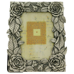 Mi Amore Flower Picture-Frame Silver-Tone