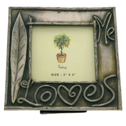 Mi Amore Love Me  Picture-Frame Pewter
