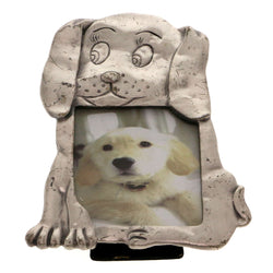 Mi Amore Puppy Picture-Frame Pewter