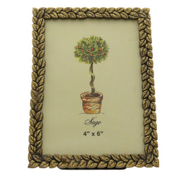Mi Amore Leaves Picture-Frame Gold-Tone