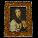 Mi Amore 4x6in. Leaves Picture-Frame Orange & Silver-Tone