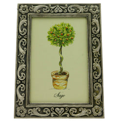 Mi Amore 4x6in. Flower Picture-Frame Silver-Tone