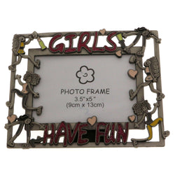 Mi Amore Girls  Have Fun Picture-Frame Pewter & Multicolor