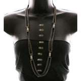 Luxury Crystal Necklace Gunmetal NWOT