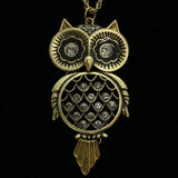 Luxury Crystal Owl Necklace Gold NWOT