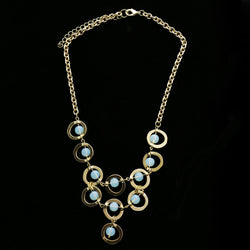 Luxury Crystal Y-Necklace Gold NWOT