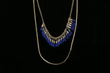 Luxury Necklace Gold/Blue NWOT