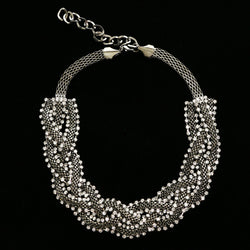 Luxury Crystal Necklace Gunmetal NWOT