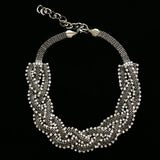 Luxury Crystal Necklace Gunmetal NWOT