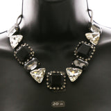 Luxury Crystal Necklace Gunmetal/Black NWOT