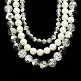 Luxury Pearl Necklace Silver/White NWOT