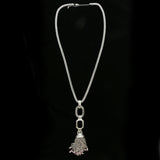 Luxury Crystal Y-Necklace Silver/Purple NWOT
