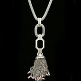 Luxury Crystal Y-Necklace Silver/Purple NWOT