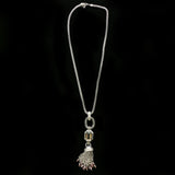 Luxury Crystal Pendant-Necklace Silver/Purple NWOT