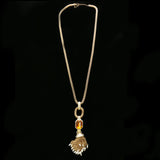 Luxury Crystal Pendant-Necklace Gold/Orange NWOT
