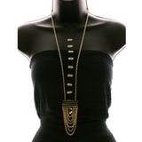 Luxury Crystal Y-Necklace Gold NWOT