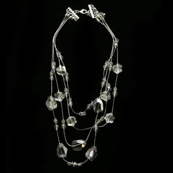 Luxury Crystal Necklace Silver NWOT