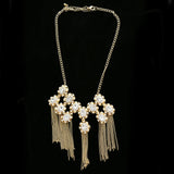 Luxury Crystal Necklace Gold/White NWOT