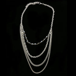 Luxury Crystal Necklace Silver NWOT