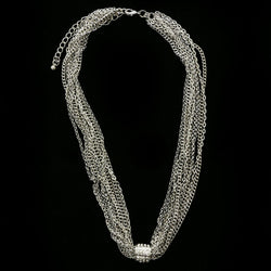 Luxury Crystal Necklace Silver NWOT