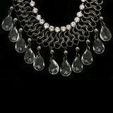 Luxury Crystal Necklace Gunmetal NWOT