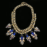 Luxury Crystal Necklace Gold/Multicolor NWOT