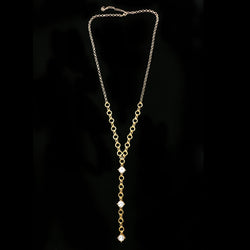 Luxury Crystal Y-Necklace Gold NWOT