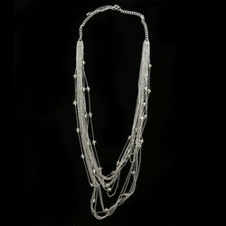 Luxury Crystal Necklace Silver NWOT