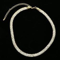 Luxury Crystal Necklace Gold NWOT