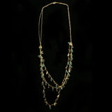 Luxury Faceted Necklace Gold/Green NWOT