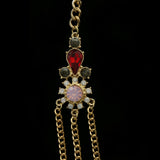 Luxury Crystal Necklace Gold/Red NWOT