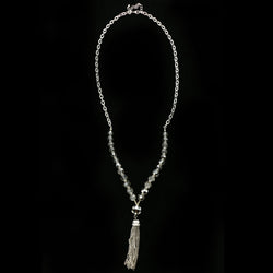 Luxury Crystal Y-Necklace Silver NWOT