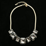 Luxury Faceted Necklace Gold/Gray NWOT