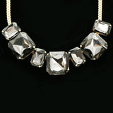 Luxury Faceted Necklace Gold/Gray NWOT