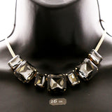 Luxury Faceted Necklace Gold/Gray NWOT